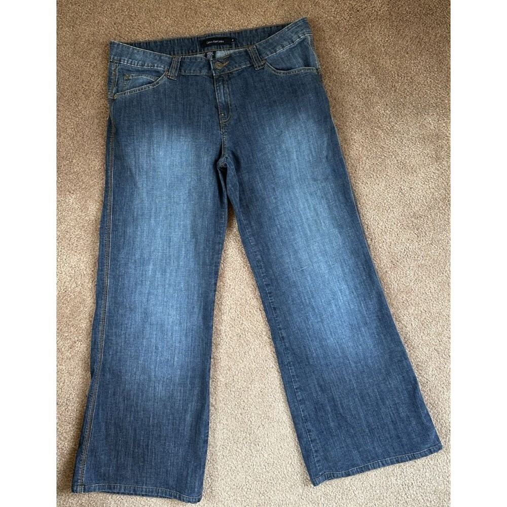 Calvin Klein Jeans Womens 12 Wide Leg Denim Blue CKJ WP27A15 - Picture 2 of 10